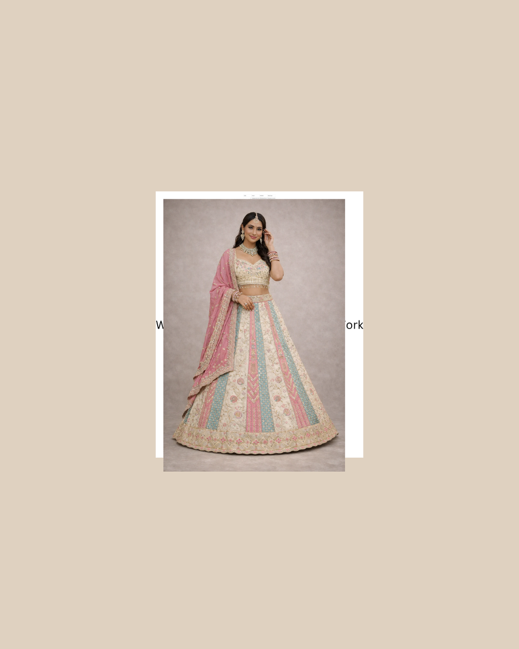 White and Pink Sequence Jarkan Work