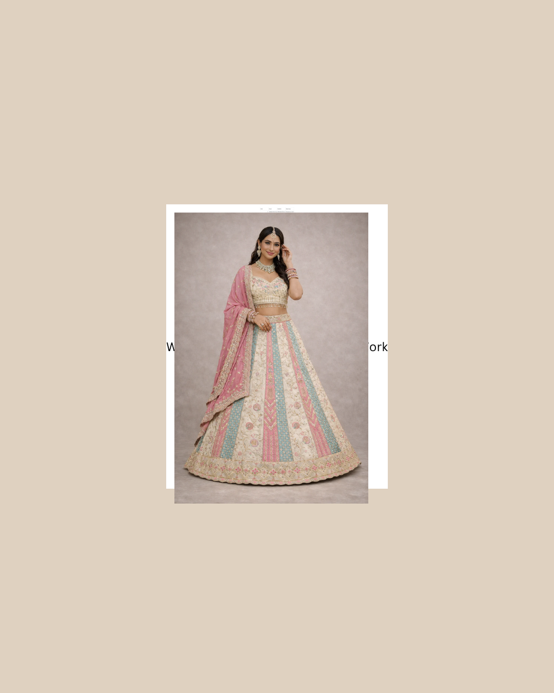 White and Pink Sequence Jarkan Work