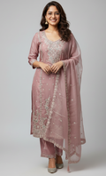 Jarkan 3 Piece Peach Kurti