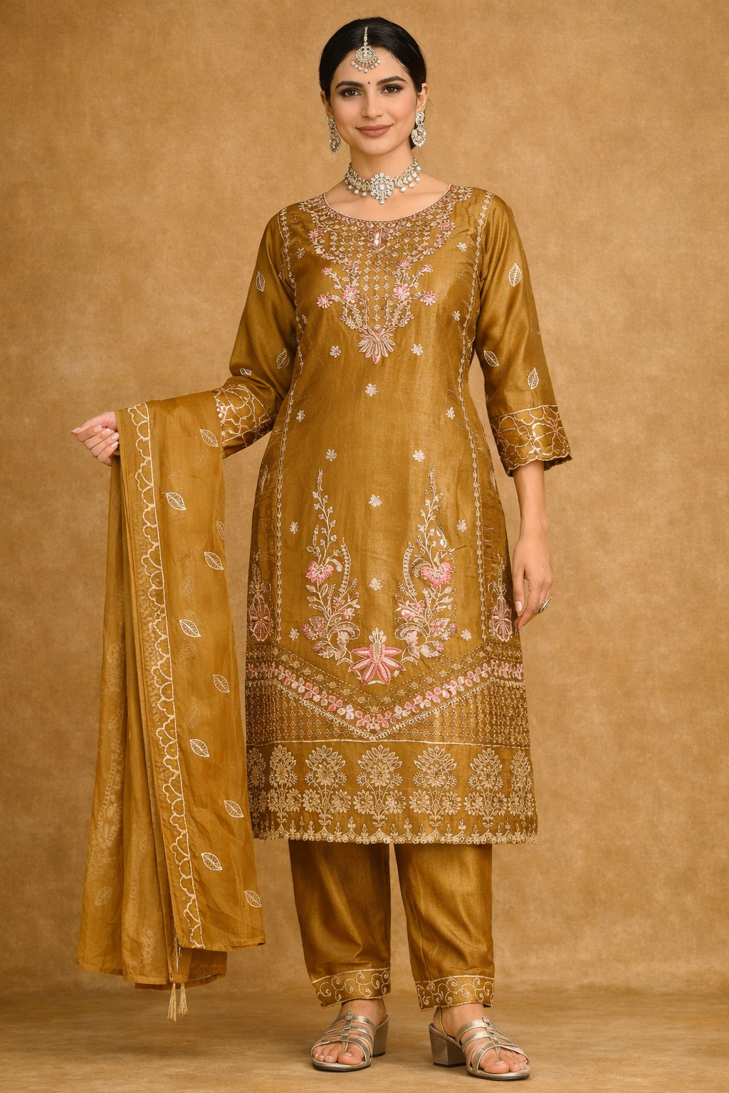 Fandi With Heavy Embroidery Jarkan Kurti