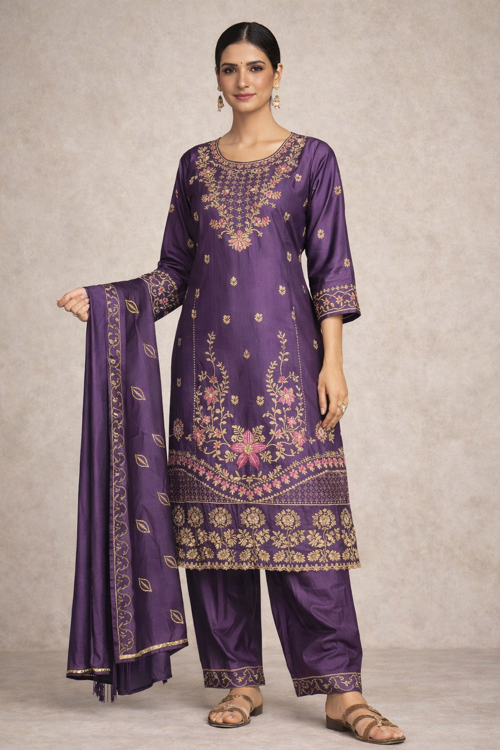 Fandi With Heavy Embroidery Jarkan Kurti
