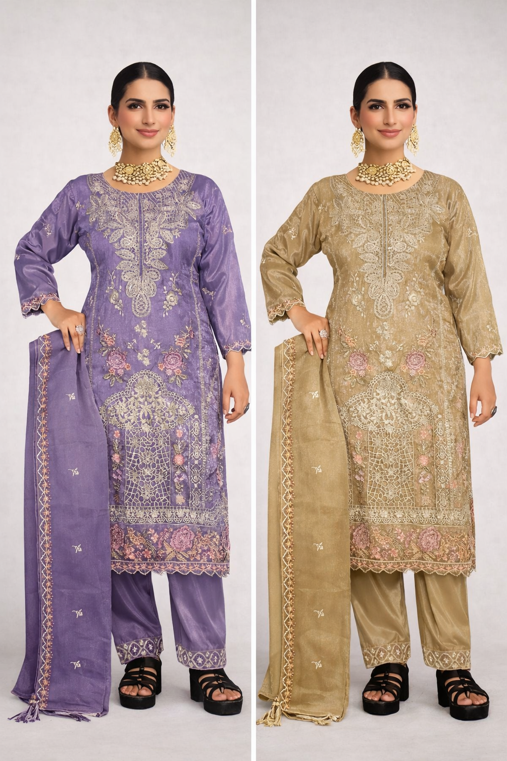 Fandi Heavy Embroidery Kurti