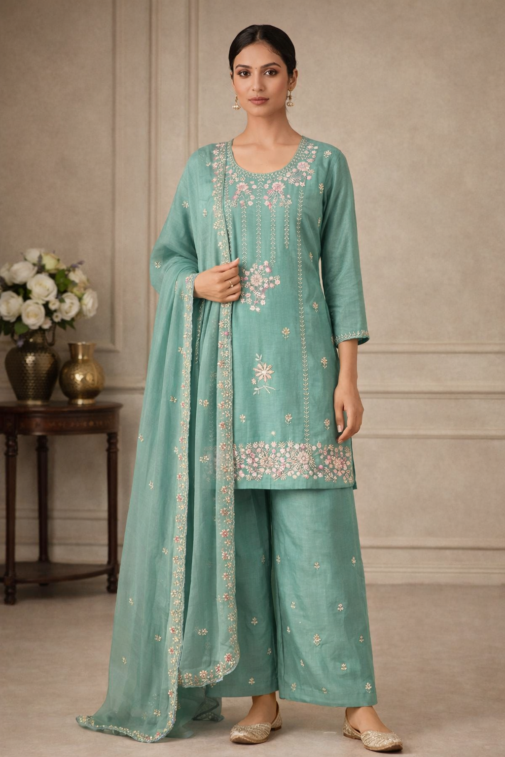 Beads Embroidery Kurti
