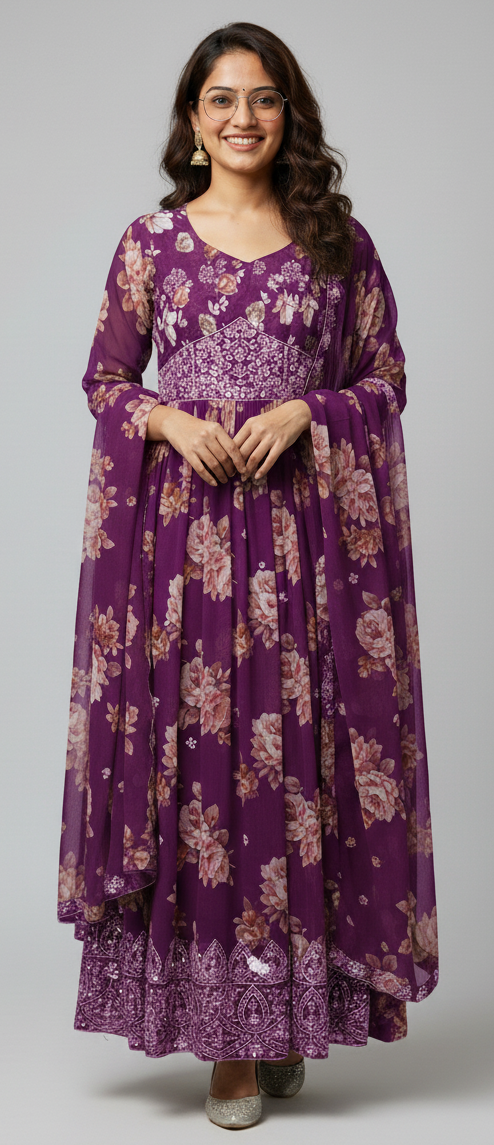 Long Frock with Dupatta