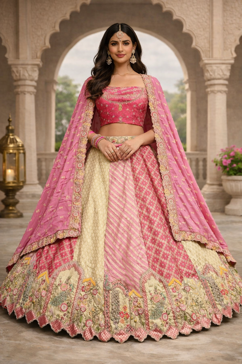 Modak Jacquard Lehenga