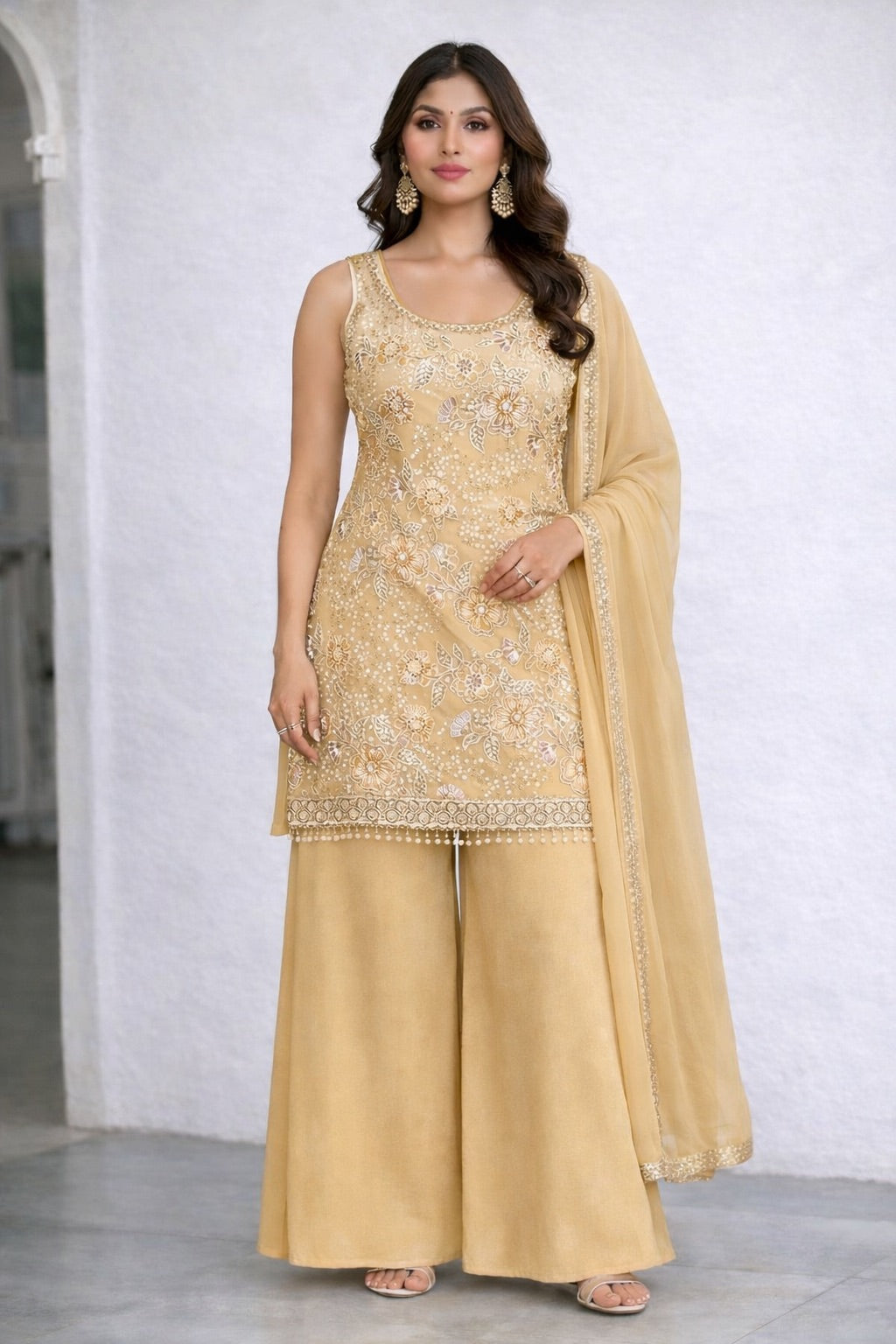 Heavy Embroidery Sherara Set