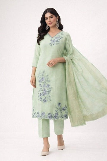 Green V Neck Kurti
