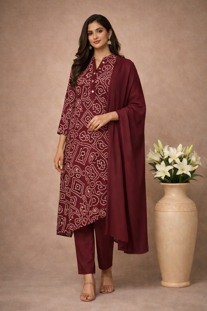 GaziSilk Bandini Print Kurti