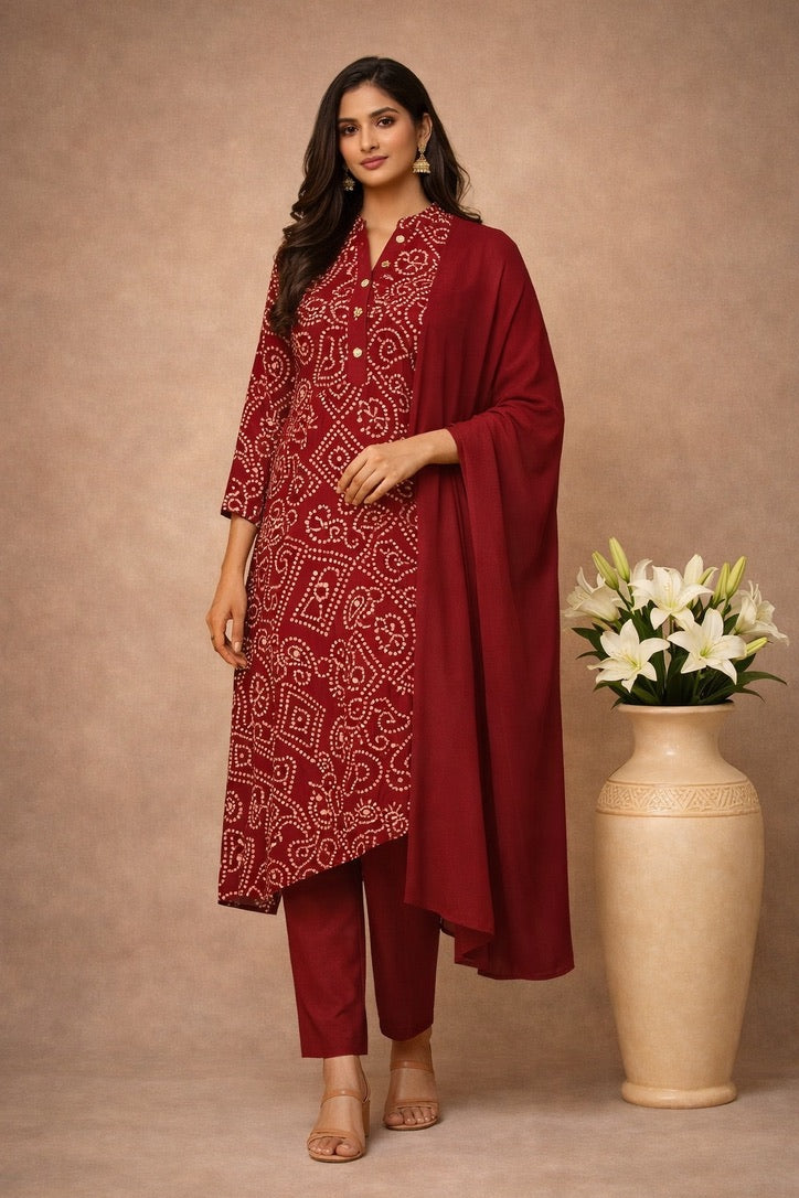 GaziSilk Bandini Print Kurti