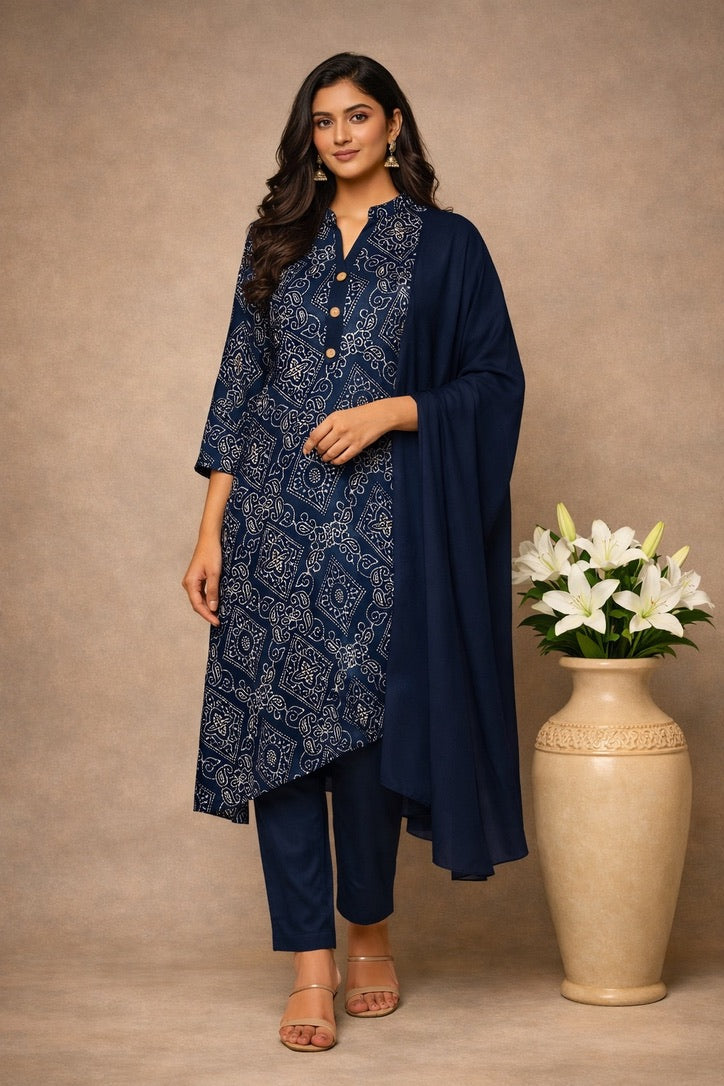 GaziSilk Bandini Print Kurti