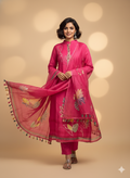 Pink Muslin Kurti