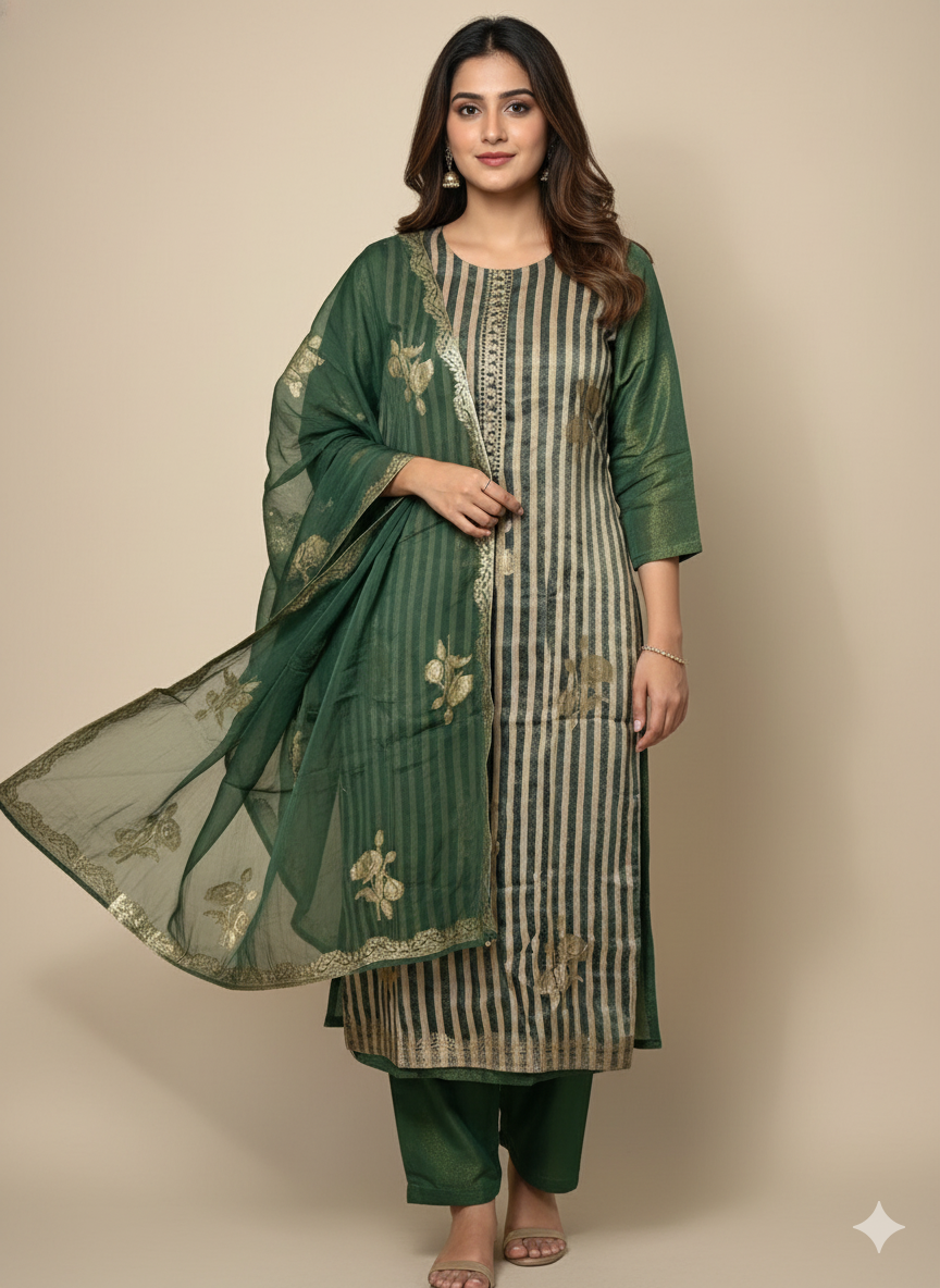 3 Piece Straight Kurti