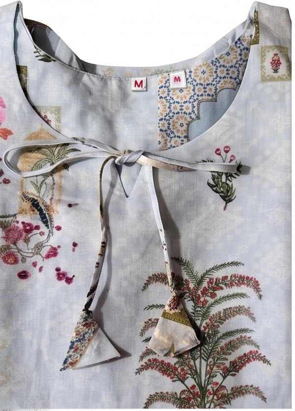 Kurti Set with Elephant Print and Embroidery