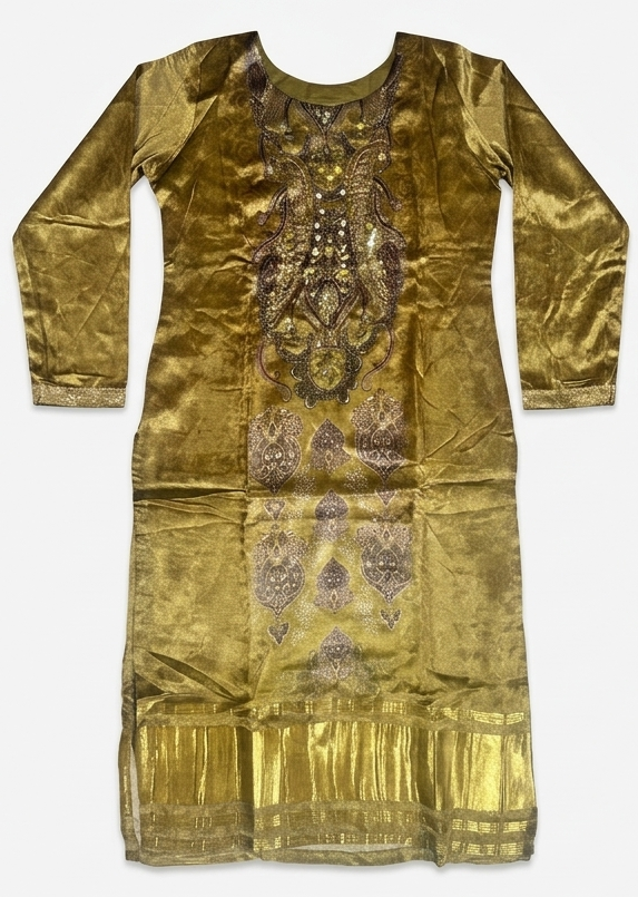 Olive Green Beads Kurti