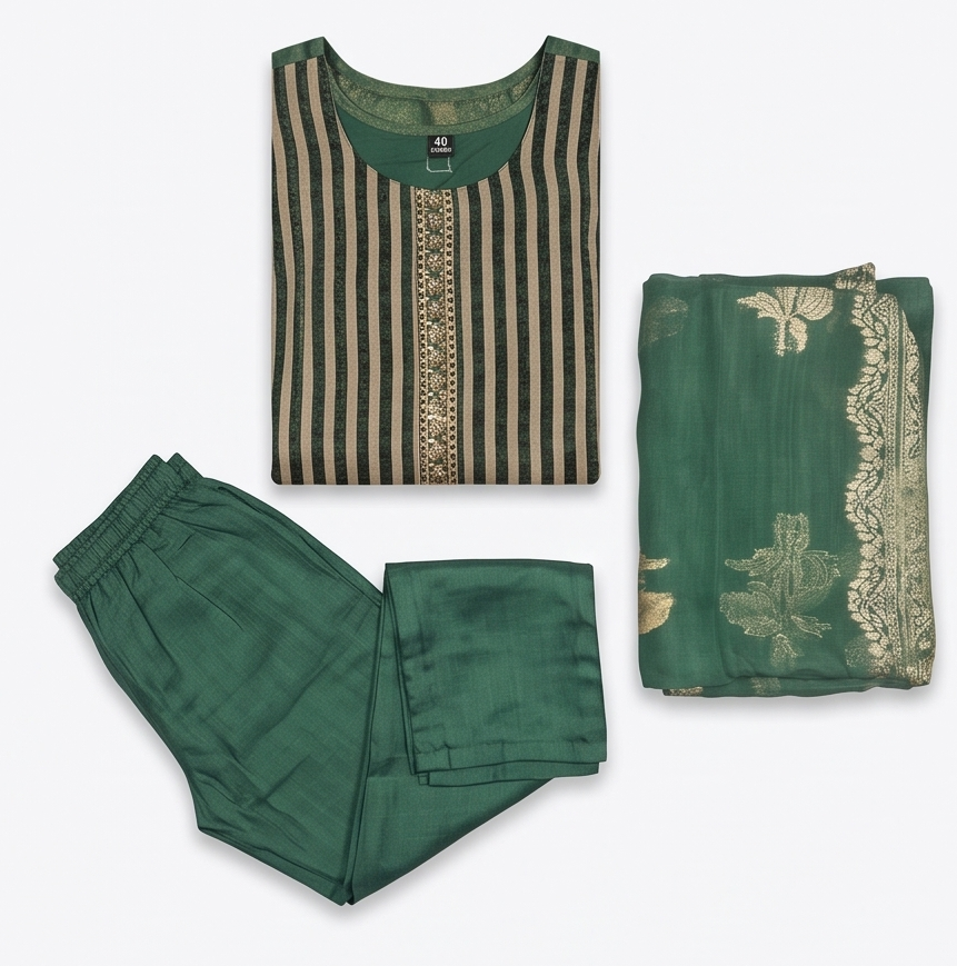 3 Piece Straight Kurti