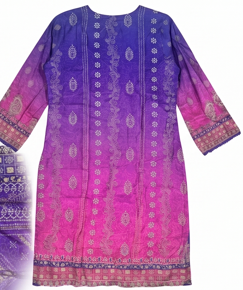 Multi Color Chiffon Kurti