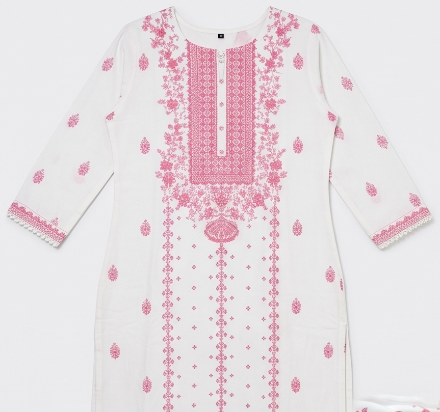 Special Print White Kurti