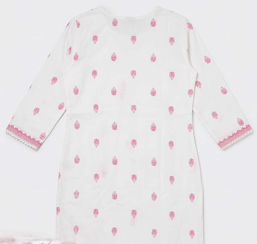 Special Print White Kurti