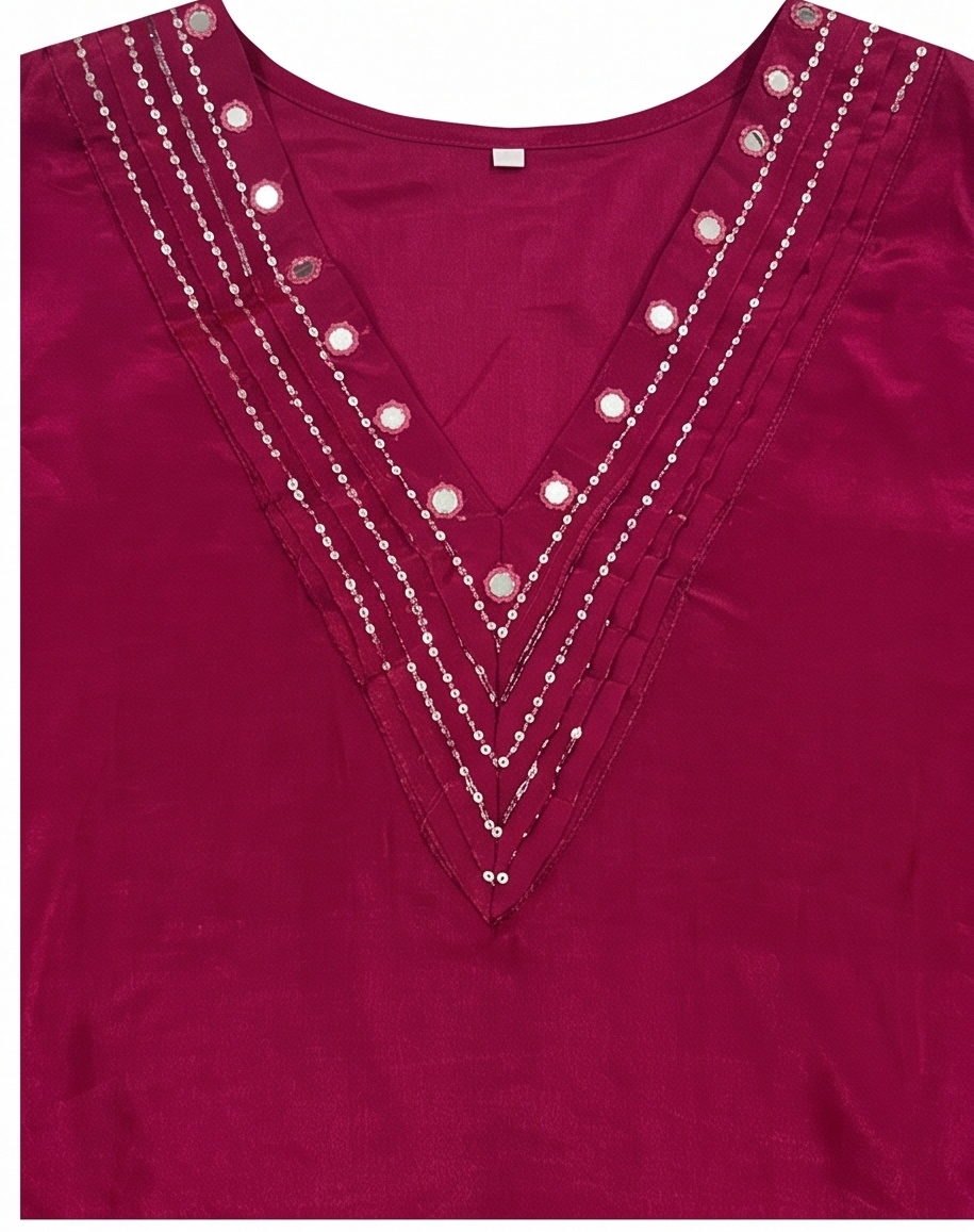 Kurti with Mirror Work and Print