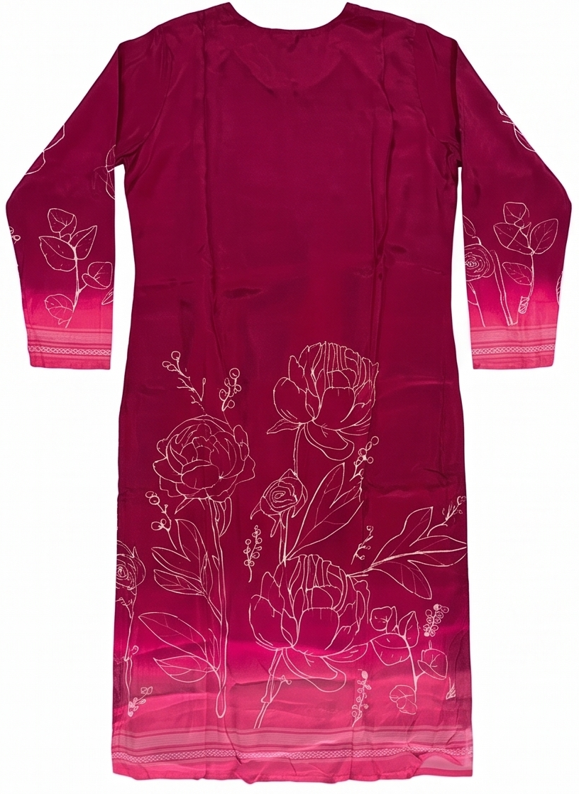 Kurti with Mirror Work and Print