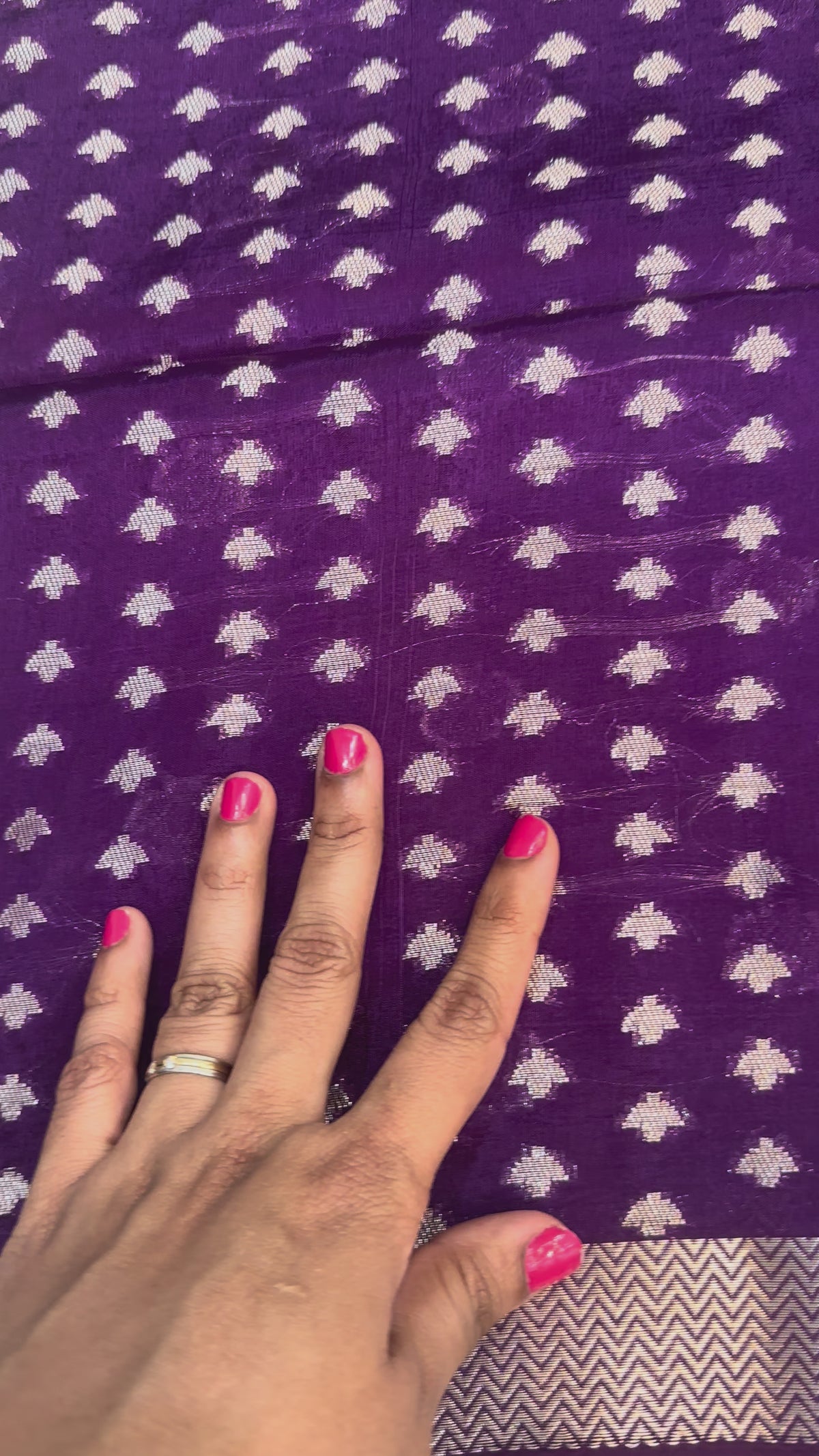 The Enchanted Aviary: Royal Wine Paper Silk Saree with Pastel Meenakari Birds