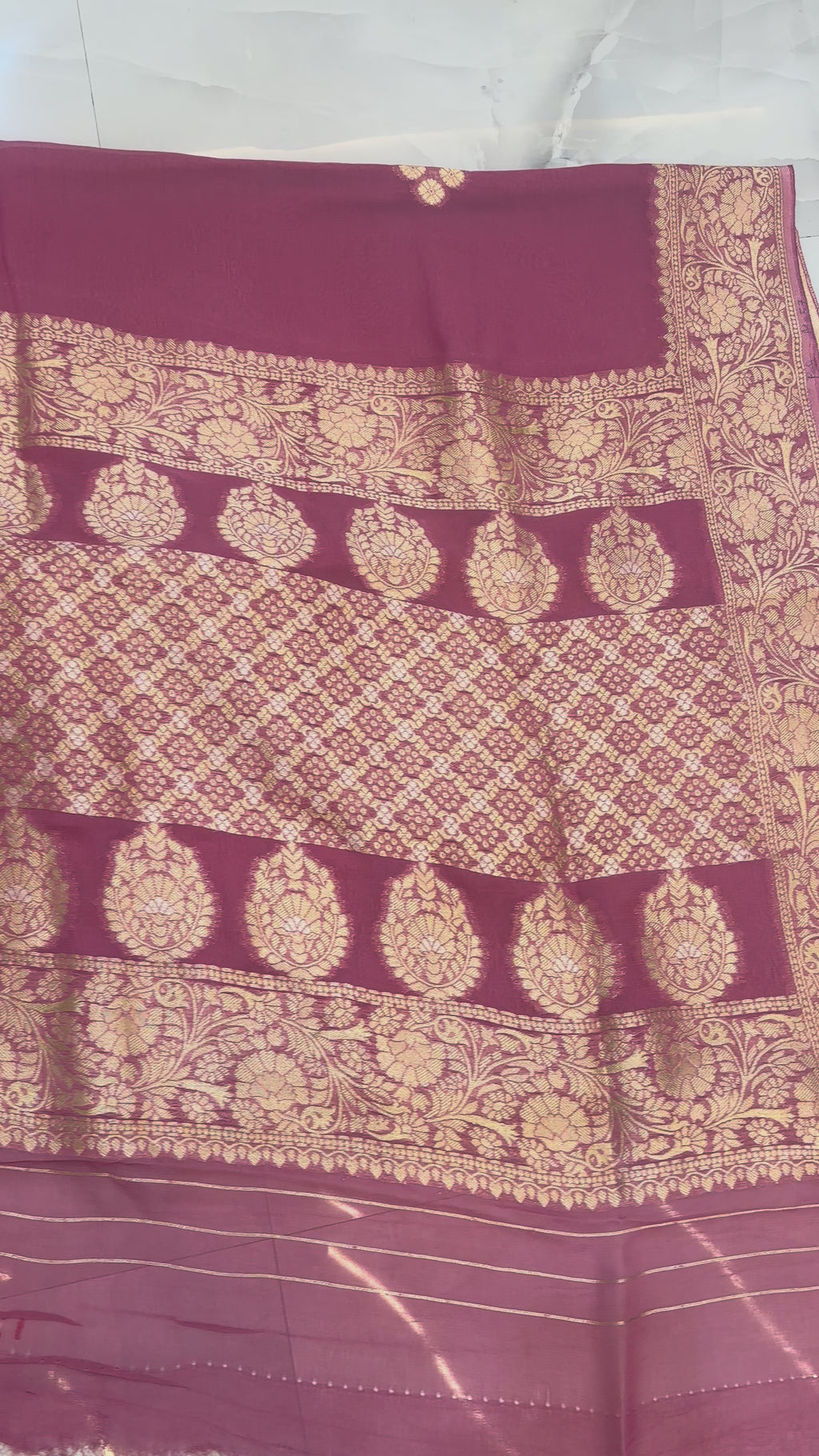 The Vintage Rose: Premium Fancy Georgette Saree with Traditional Banarasi Zari Work