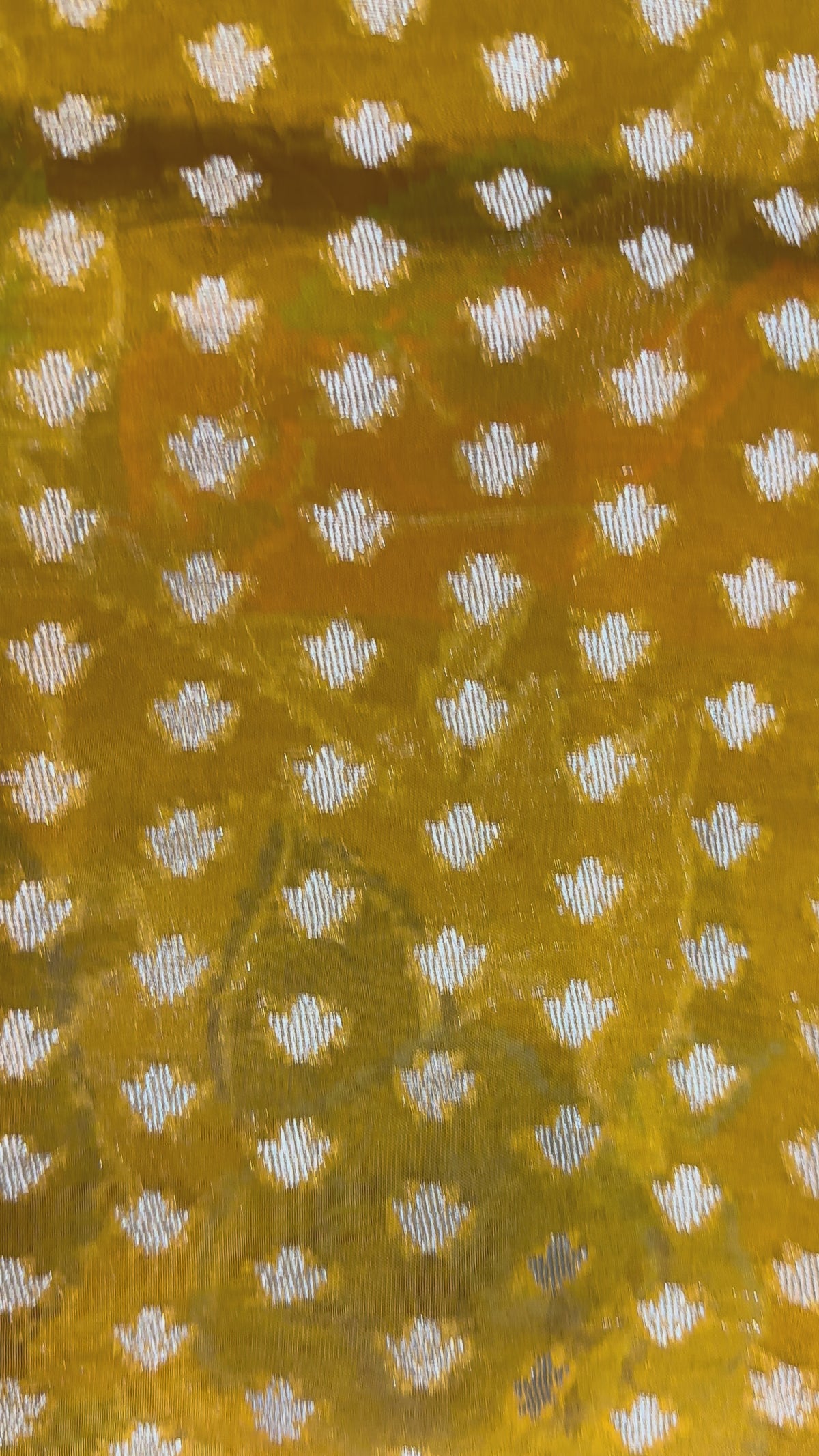 The Golden Grove: Elegant Mustard Paper Silk Saree with Pastel Meenakari Birds