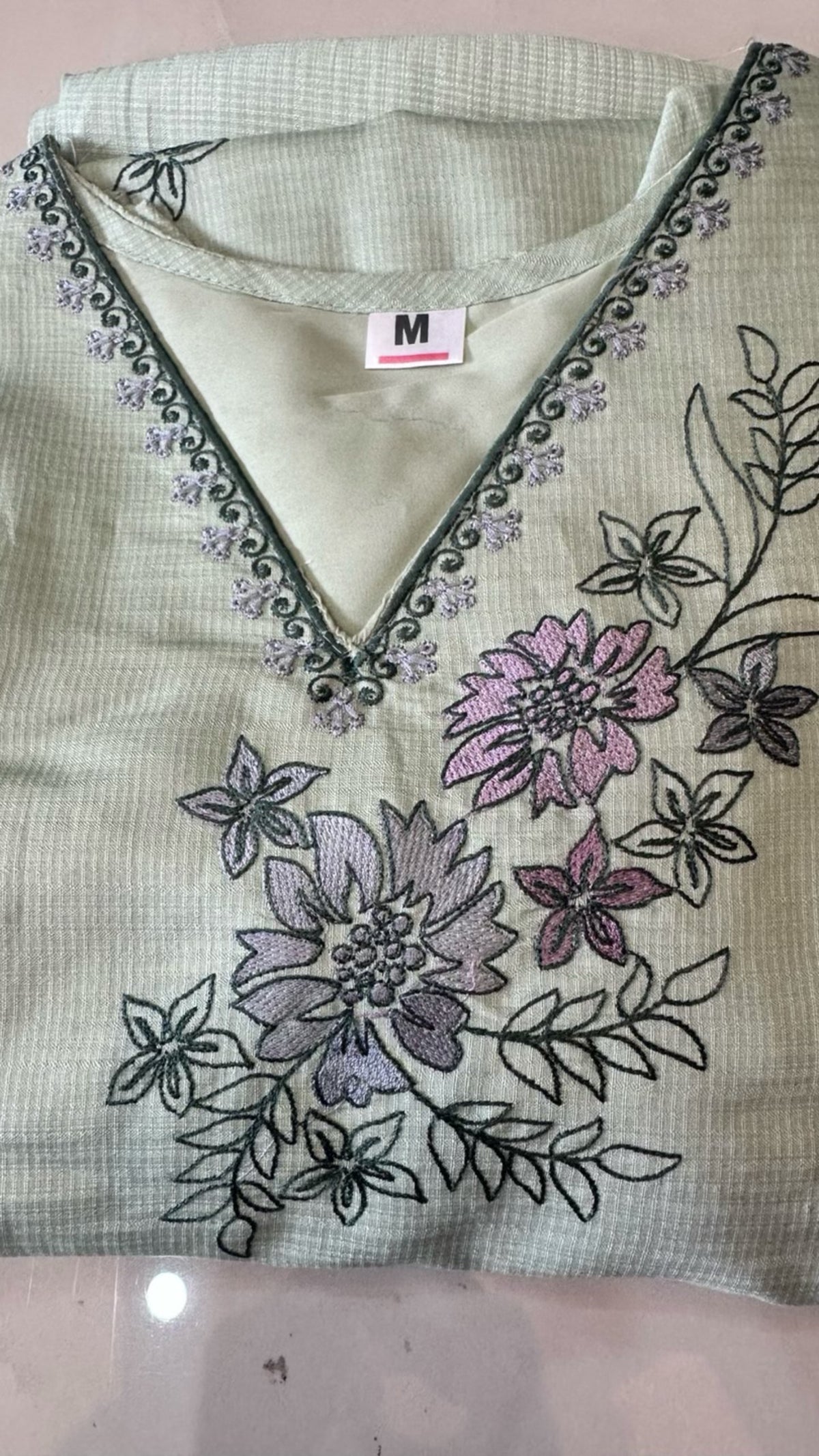 Green V Neck Kurti