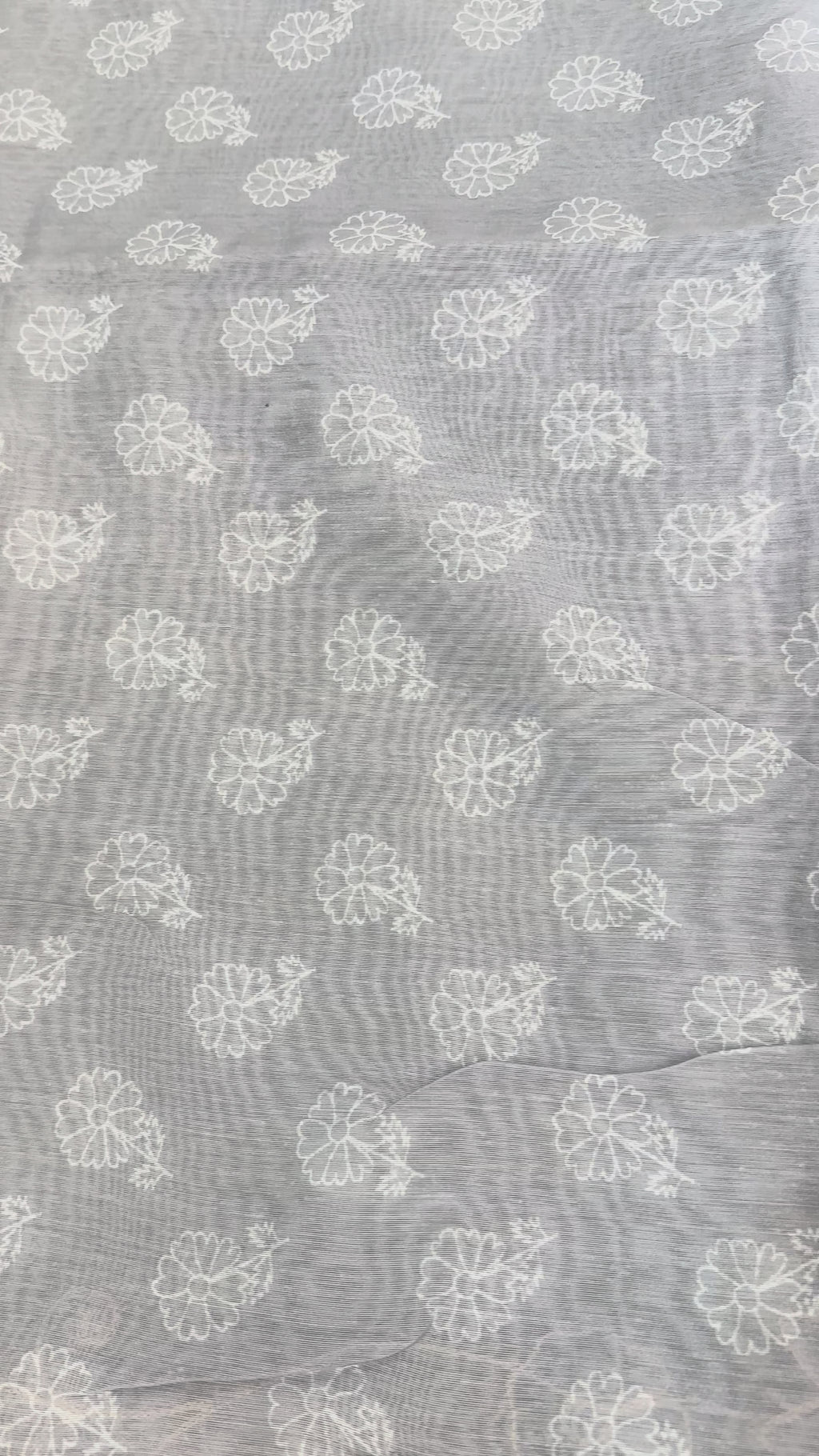 The Pastel Dawn: Premium Color-Blocked Chanderi Saree with Delicate Threadwork
