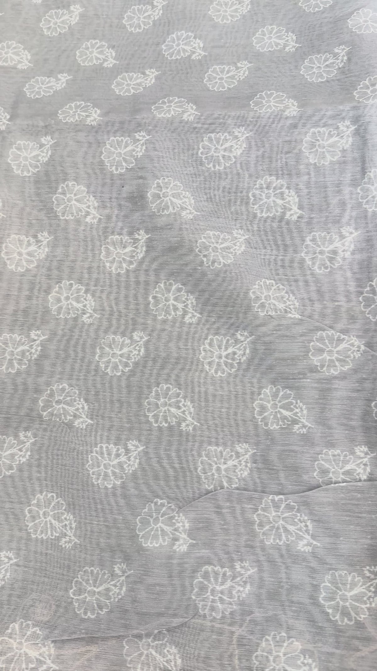 The Pastel Dawn: Premium Color-Blocked Chanderi Saree with Delicate Threadwork