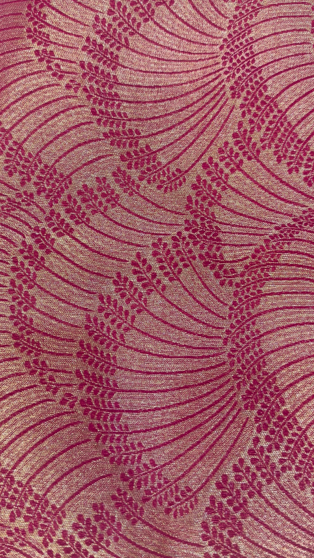The Imperial Rose: Magenta Tissue Silk Brocade Saree