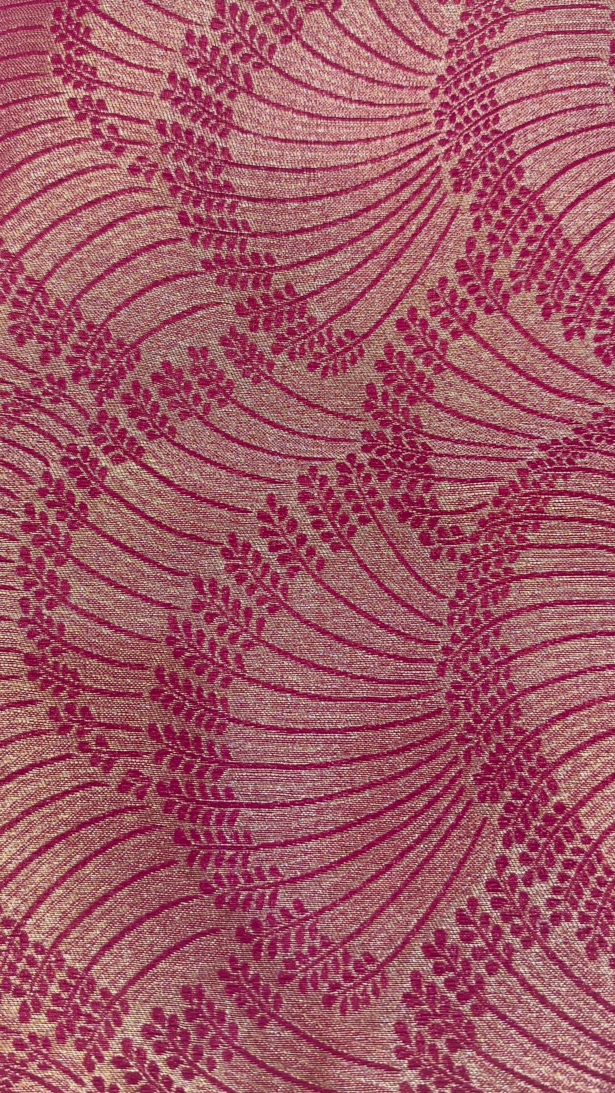 The Imperial Rose: Magenta Tissue Silk Brocade Saree