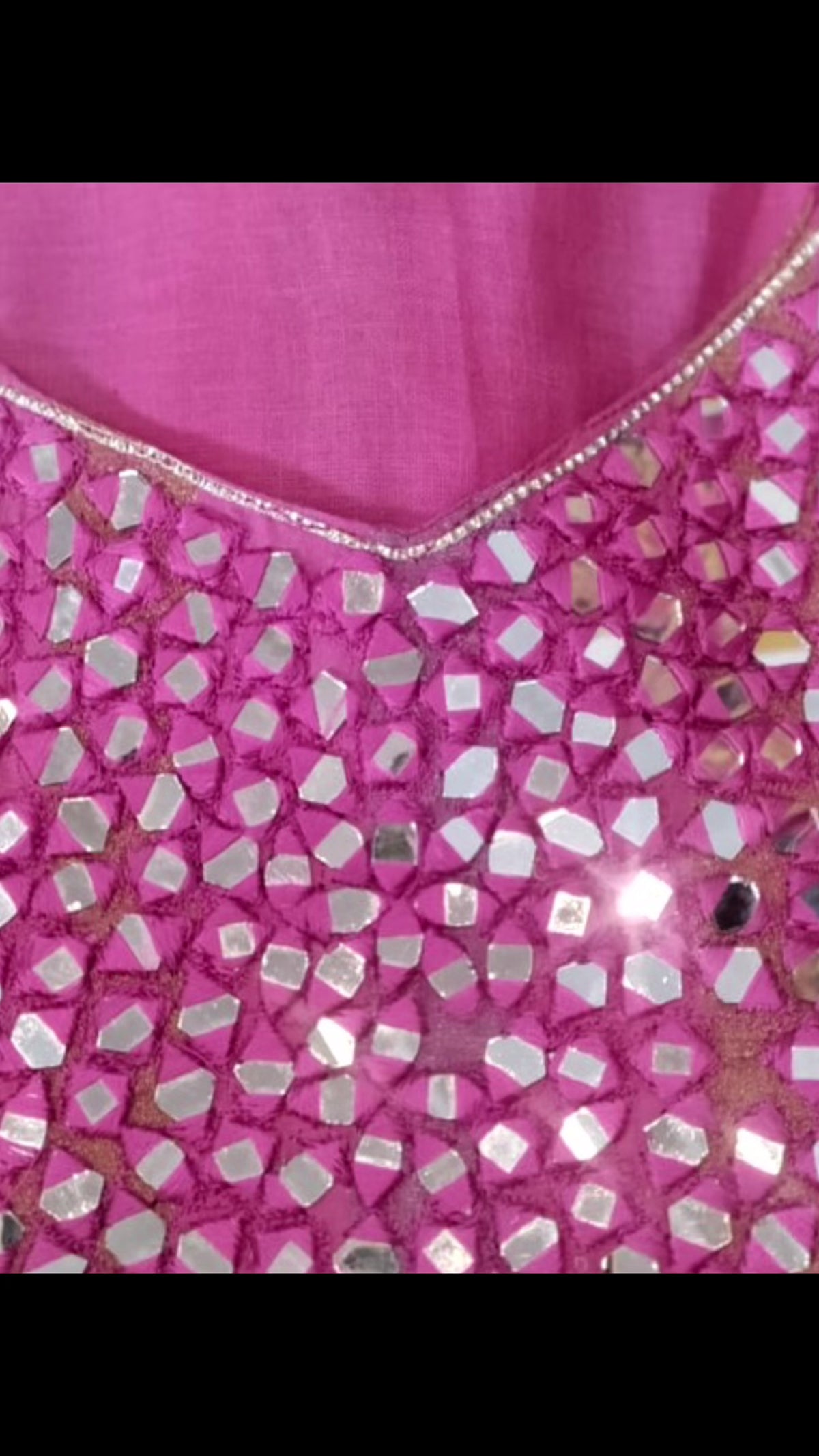 3 Piece Mirror Work Kurti