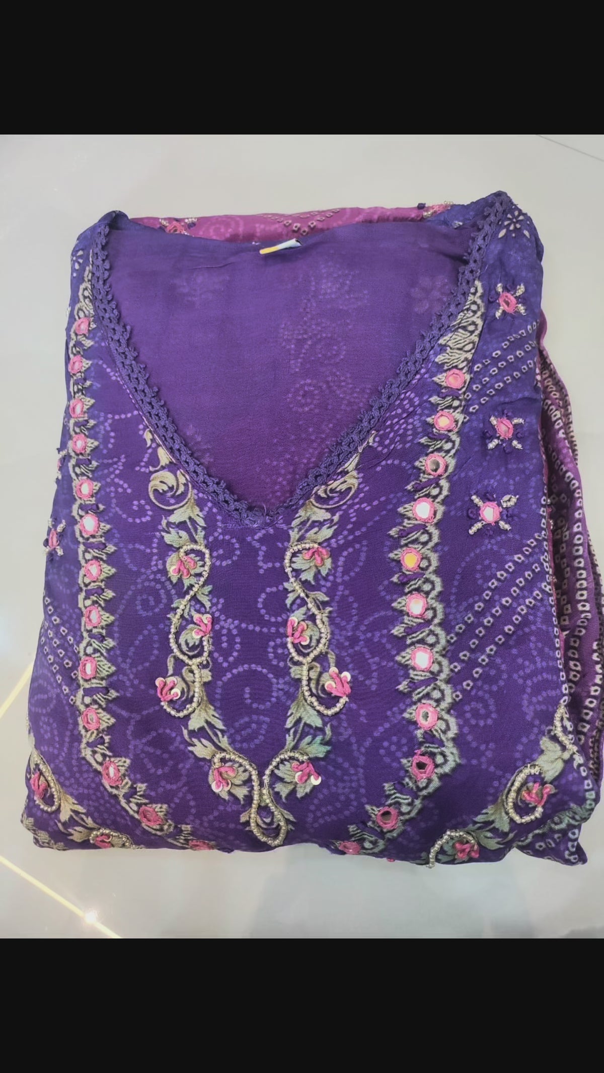 Multi Color Chiffon Kurti